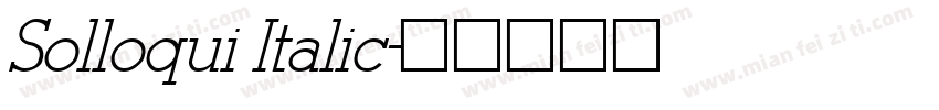Solloqui Italic字体转换